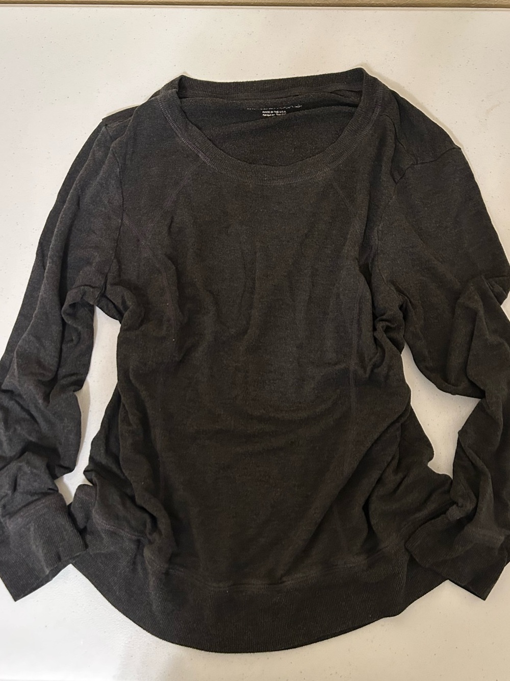 Beyond Yoga Charcoal Crewneck Pullover, Size M